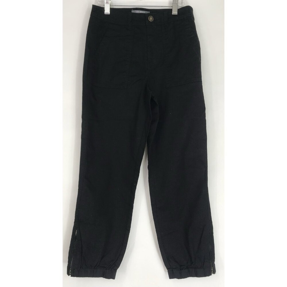 Lisa Rinna Pants Womens Size 00 Black Cropped